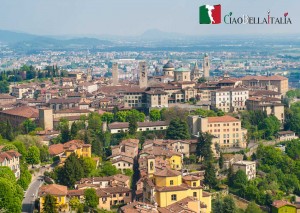 panorama di Bergamo alta